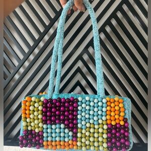 RARE & VIRAL Anthropology multicolor beaded purse